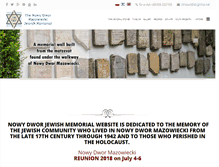 Tablet Screenshot of nowydworjewishmemorial.org